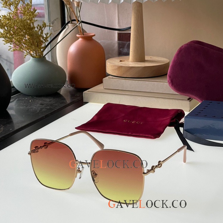 Nice Quality Guccl gg0879s Sunglasses Orange Fading lens